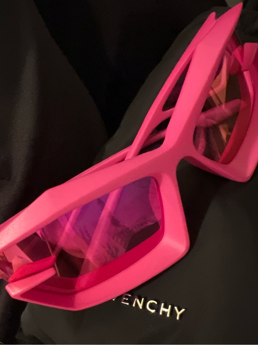Givenchy Hot Pink Shield Sunglasses